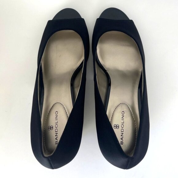 Bandolino TuffLove 2 Wedge Black Pumps Women Size 10M - Picture 4 of 9